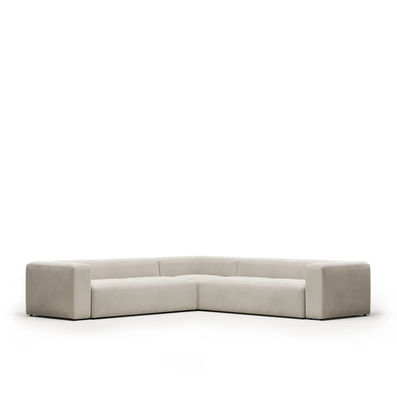 Blok Corner Sofa - Beige Chenille