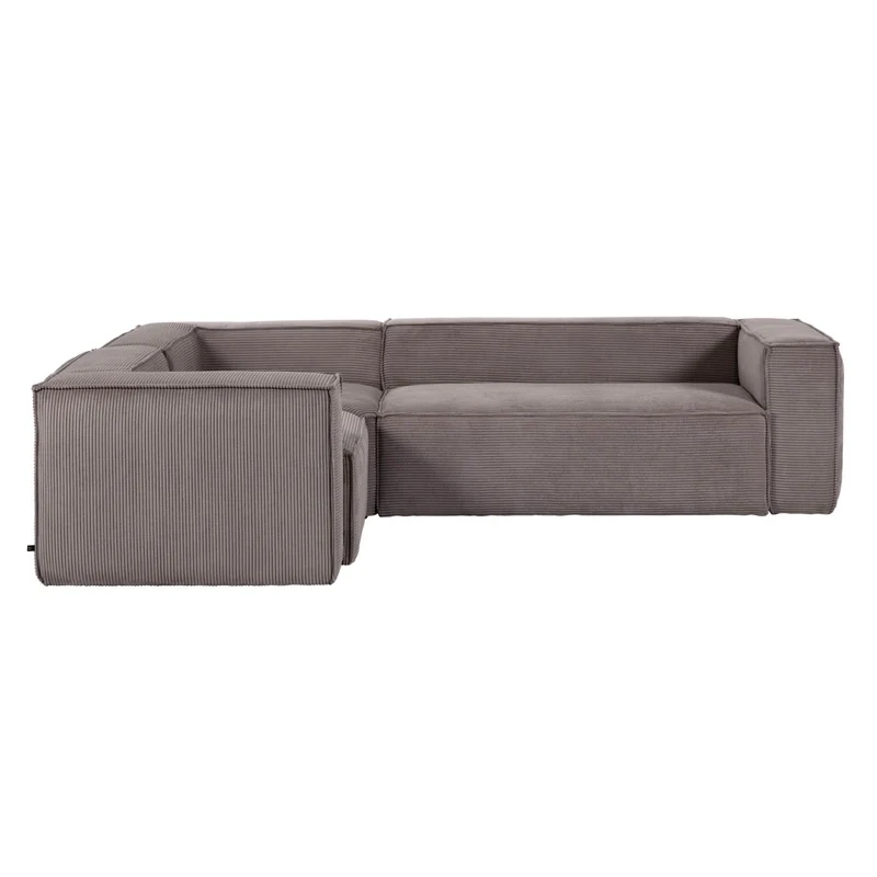 Blok 4-seater Corner Sofa - Dark Grey Corduroy