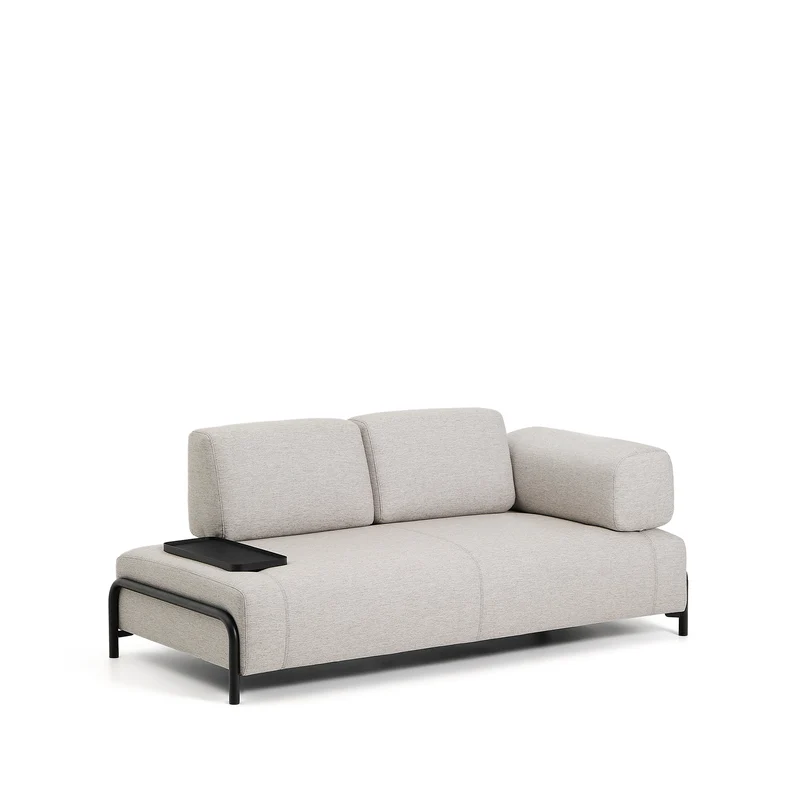 Compo 2-seater with Small Tray - Grey-Beige