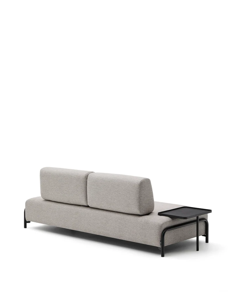 Compo 3-seater sofa with Large Tray - Beige-Grey