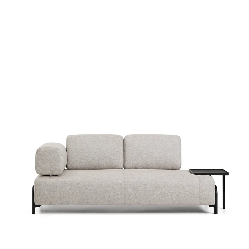 Compo 2-seater with Large Tray - Grey-Beige