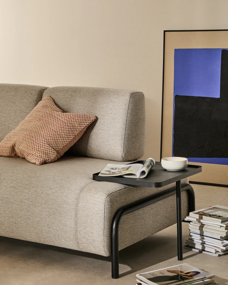 Compo 2-seater with Large Tray - Grey-Beige