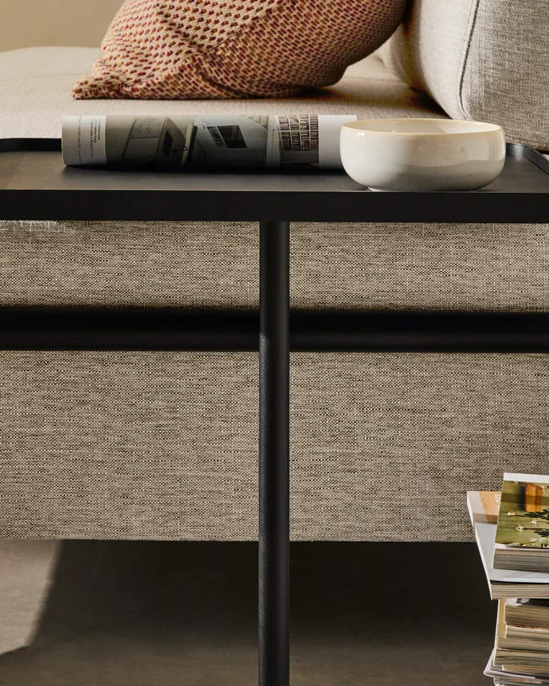 Compo 2-seater with Large Tray - Grey-Beige