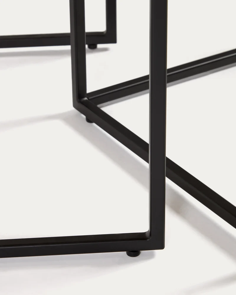 Yoana Nesting side tables - Oak & Black