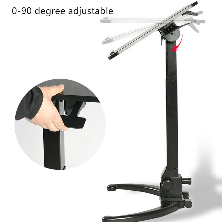 Bureau debout mobile pliable réglable en hauteur