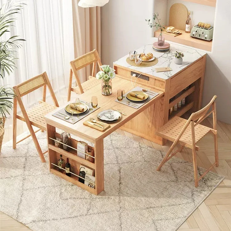 Îlot De Cuisine Avec Table Extensible