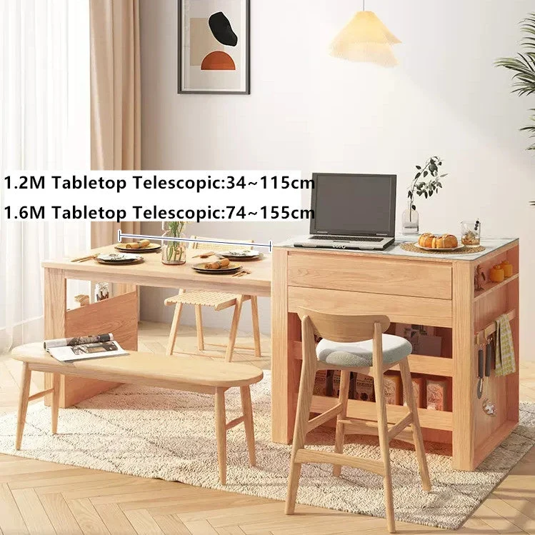 Îlot De Cuisine Avec Table Extensible