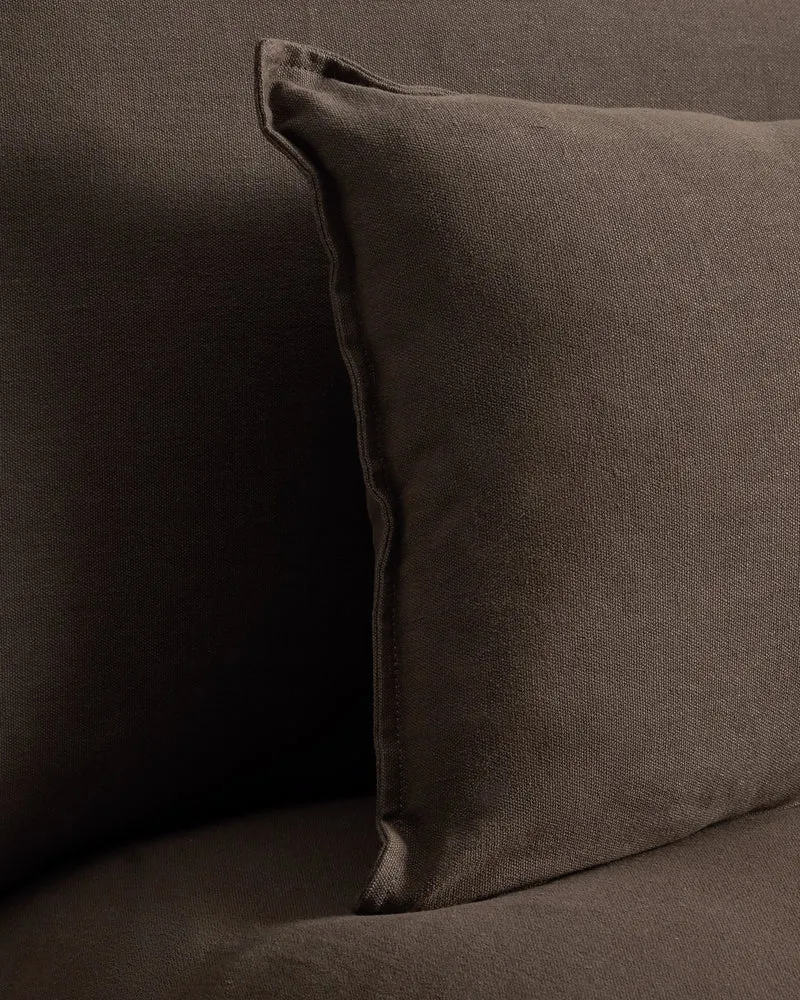 Anarela taupe linen 2-seater modular sofa with removable cover 180cm FSC Mix Credit