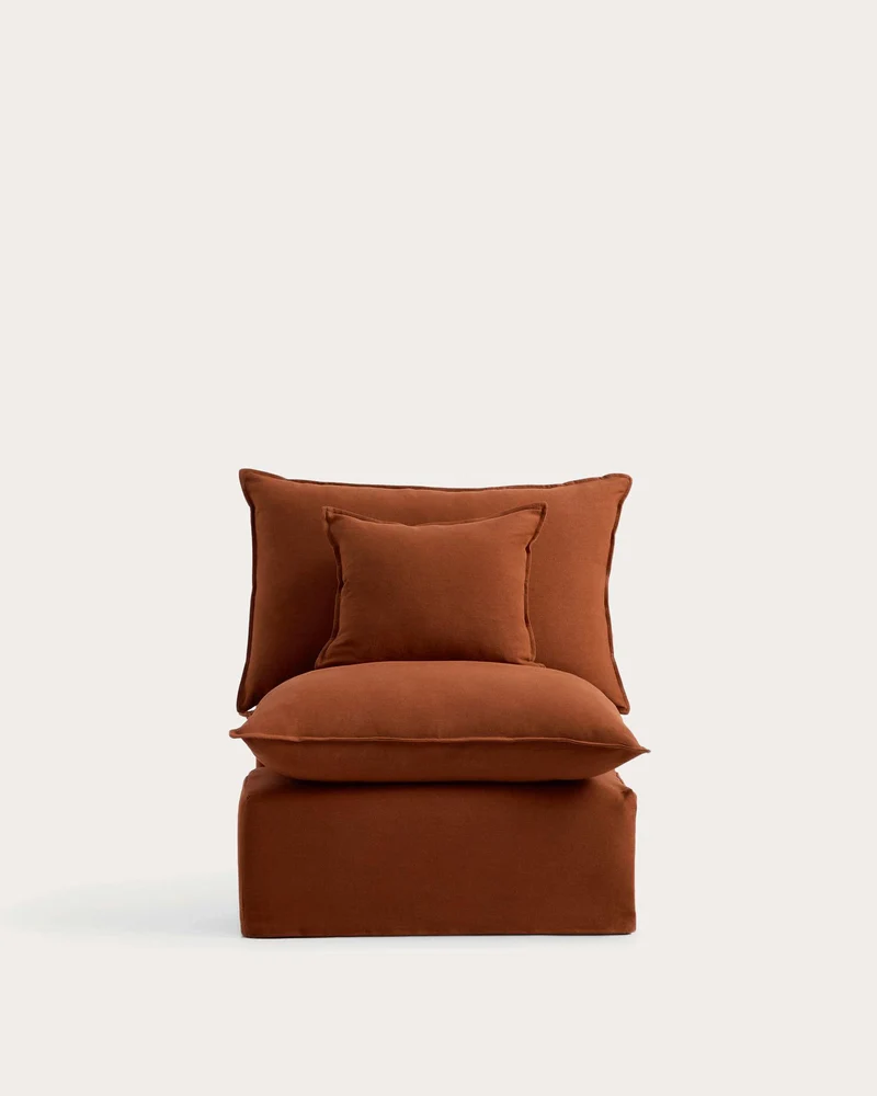Anarela 2-seater sofa - Terracotta