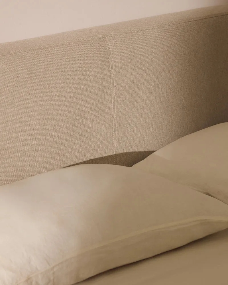 Blok ecru headboard with removable cover for bed up to 180cm