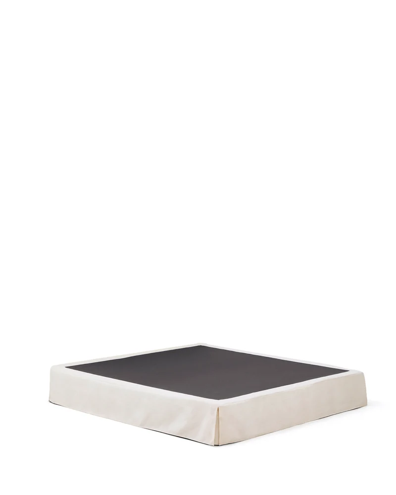 Jaira Bed Base with removable cover - White Chenille