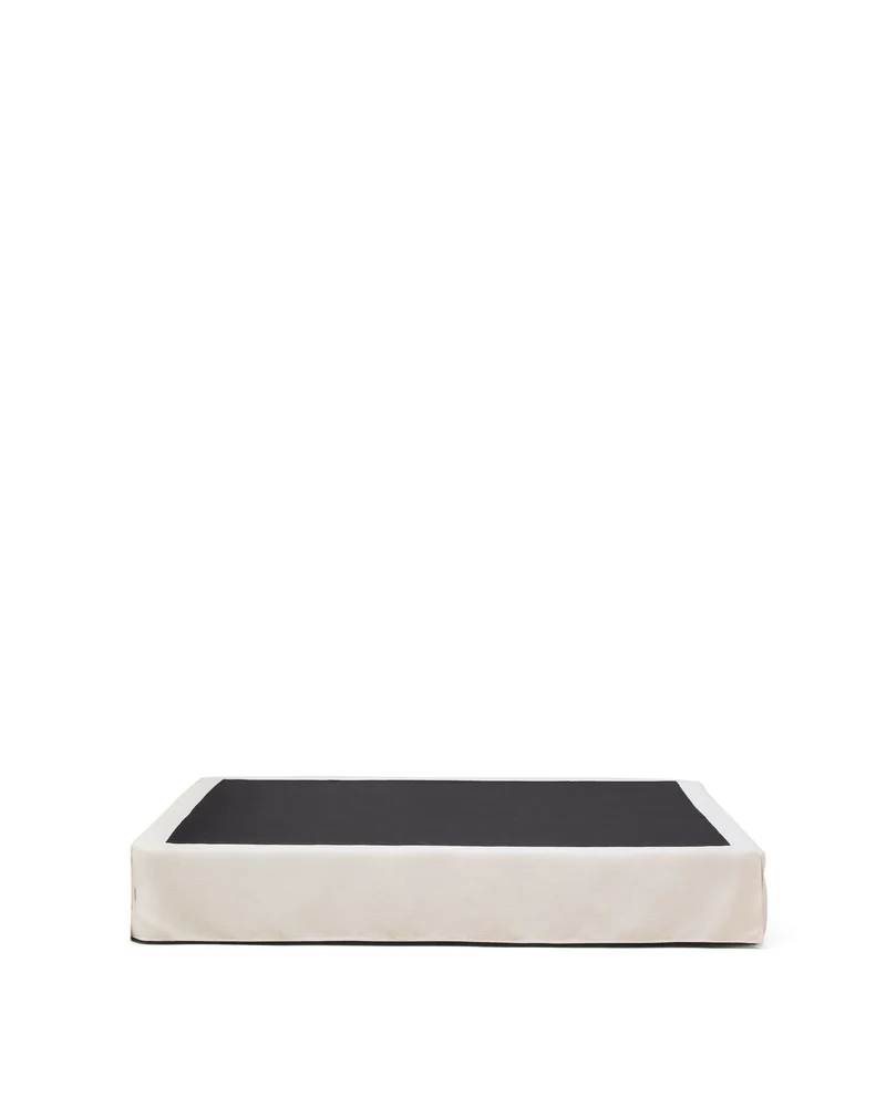 Jaira Bed Base with removable cover - White Chenille