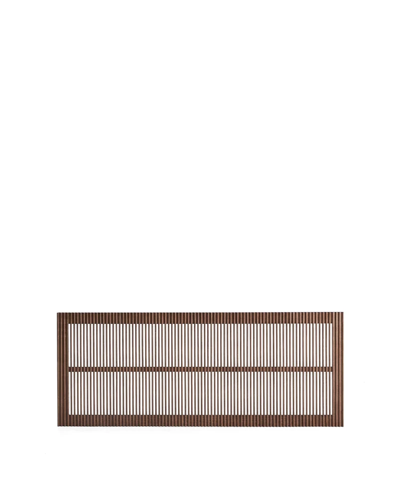 Beyla solid ash wood headboard with walnut finish for a bed up to 160 cm FSC 100%