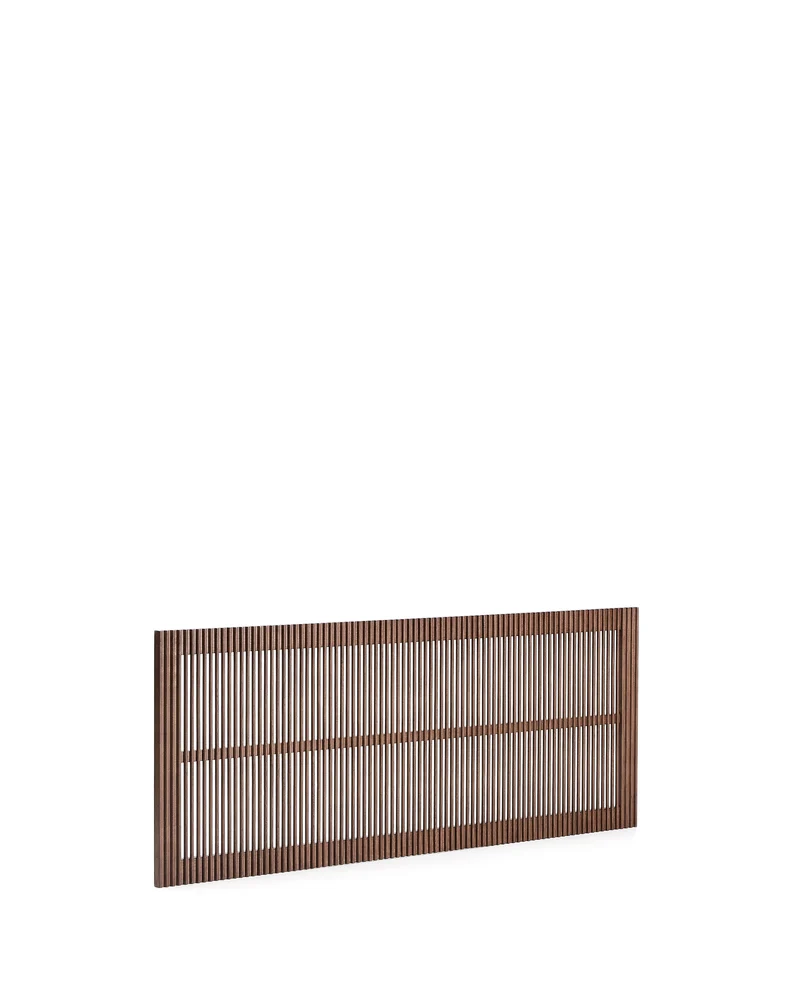 Beyla solid ash wood headboard with walnut finish for a bed up to 160 cm FSC 100%