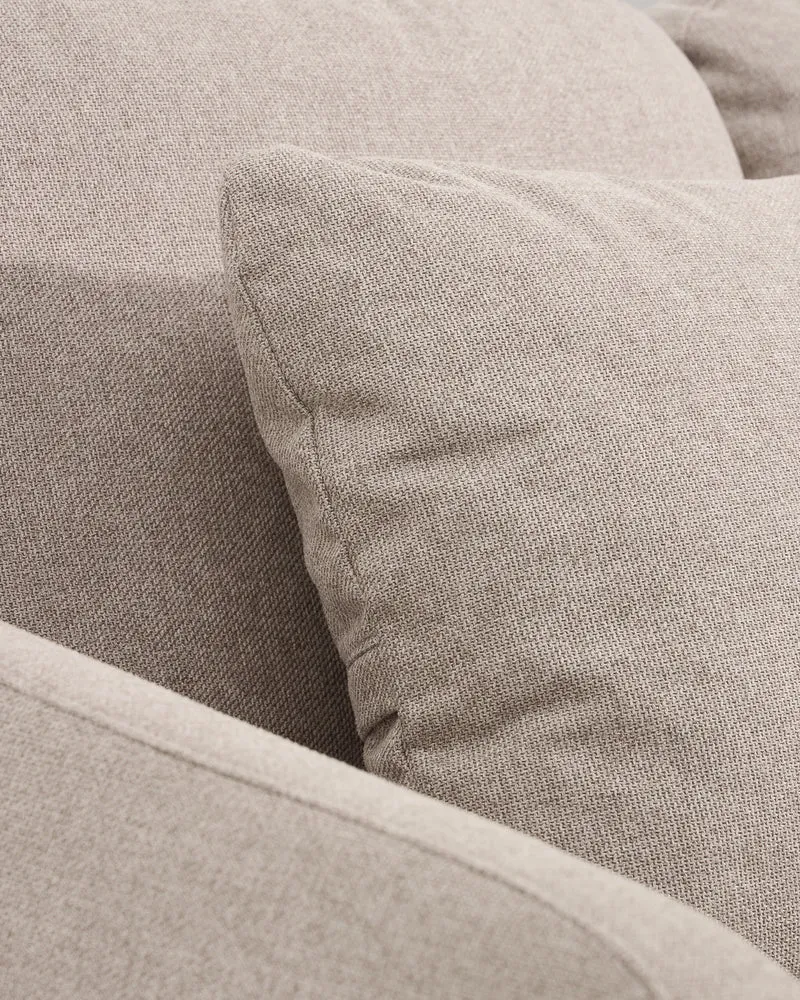 Laira 3-seater sofa bed in beige chenille 218cm FSC Mix Credit