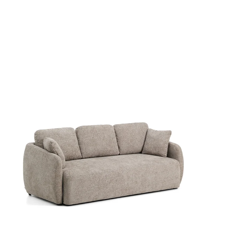 Laira 3-Seater Sofa Bed - Taupe Chenille