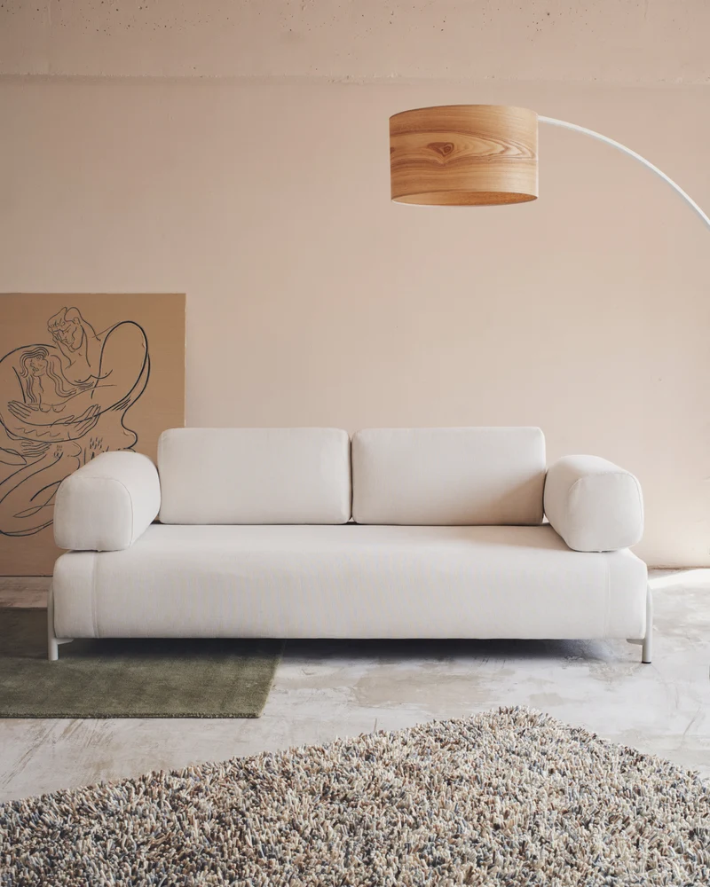 Compo Sofa Beige Chenille - Armrests