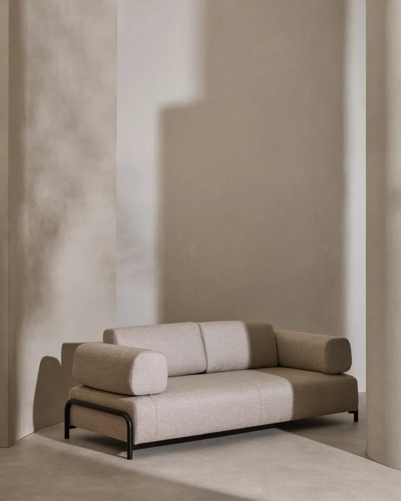 Compo Sofa Beige Chenille - Armrests