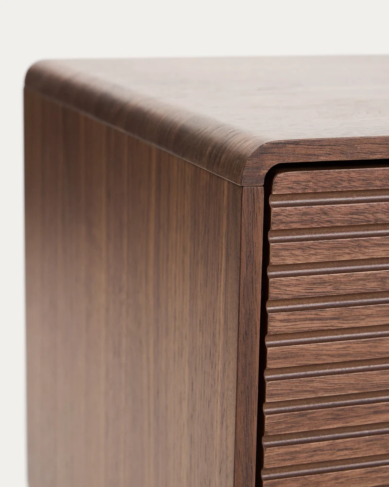 Norlen 4-door TV stand in walnut veneer FSC Mix Credit 200 x 46cm