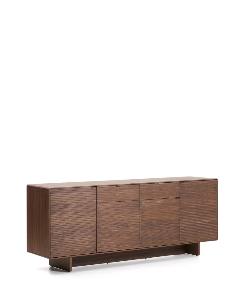 Norlen sideboard with 4 doors and 2 drawers in walnut veneer FSC Mix Credit 194,5 x 78cm