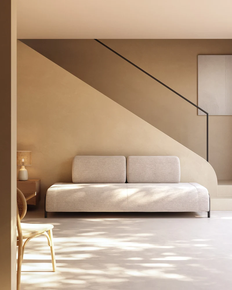 Compo 3-seater module - Grey-Beige