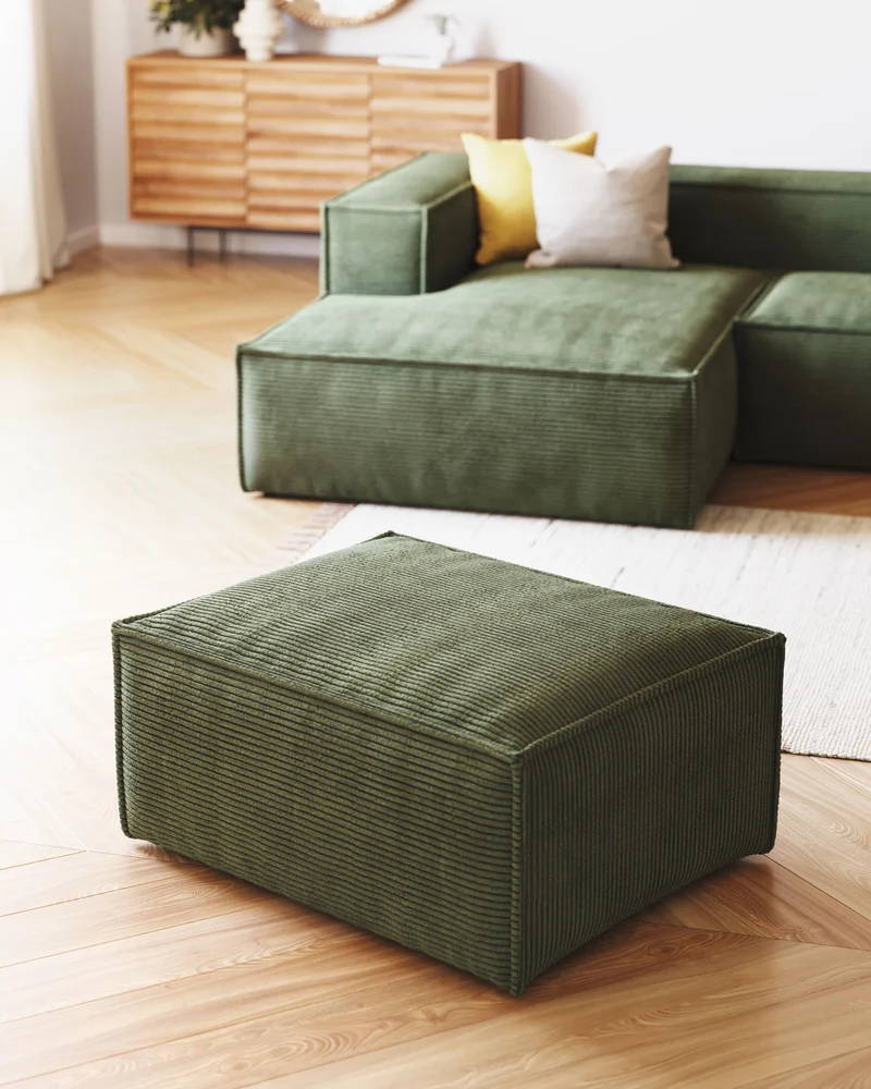 Blok Footrest - Green Corduroy