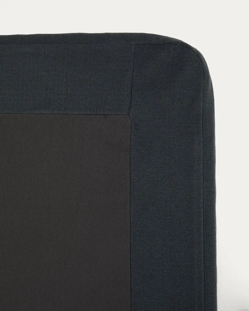 Jaira Bed Base with Removable Cover - Anthracite Grey Linen & Cotton