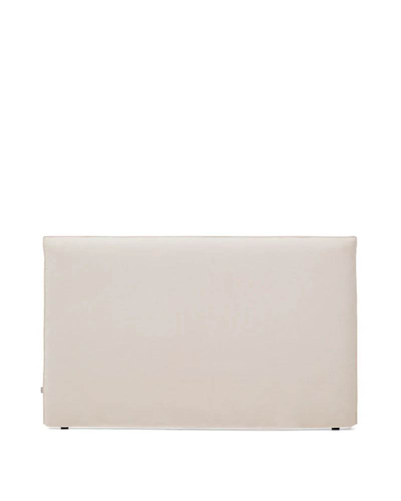 Jaira Headboard with Removable Cover - White Chenille