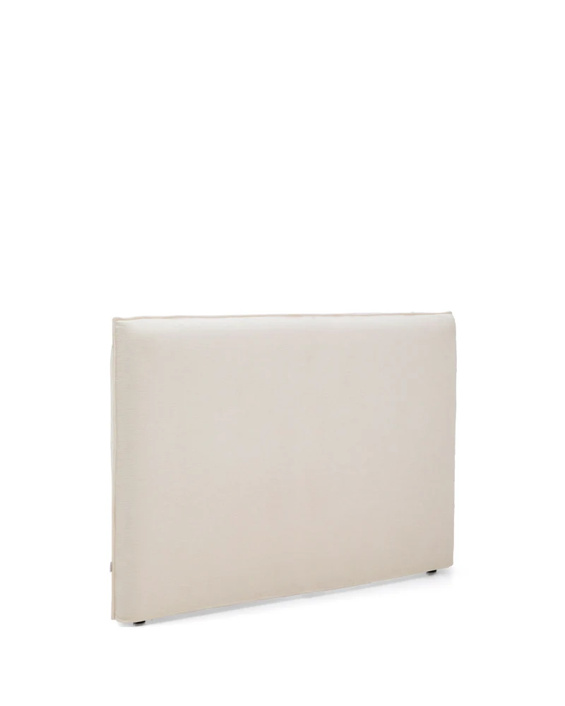 Jaira Headboard with Removable Cover - White Chenille