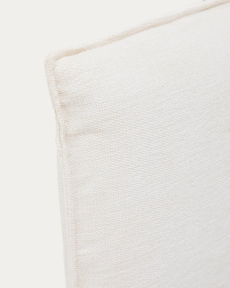 Jaira Headboard with Removable Cover - White Chenille