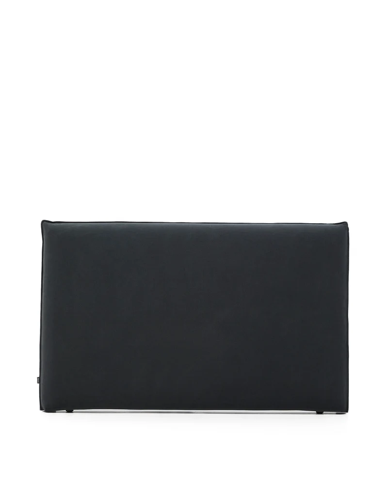Jaira Headboard with Removable Cover - Anthracite Grey Linen blend