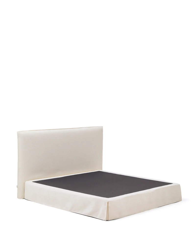 Jaira Bed with removable cover - White Chenille