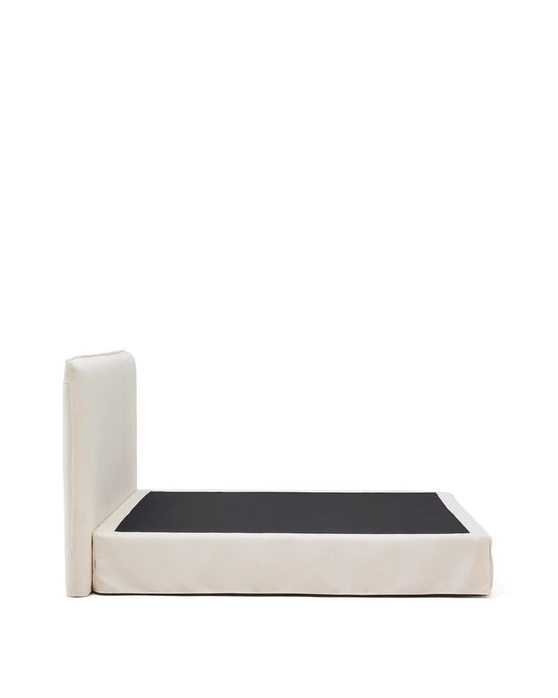 Jaira Bed with removable cover - White Chenille