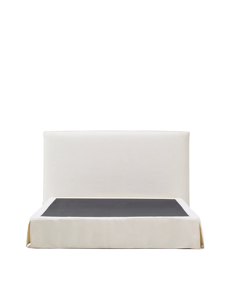 Jaira Bed with removable cover - White Chenille