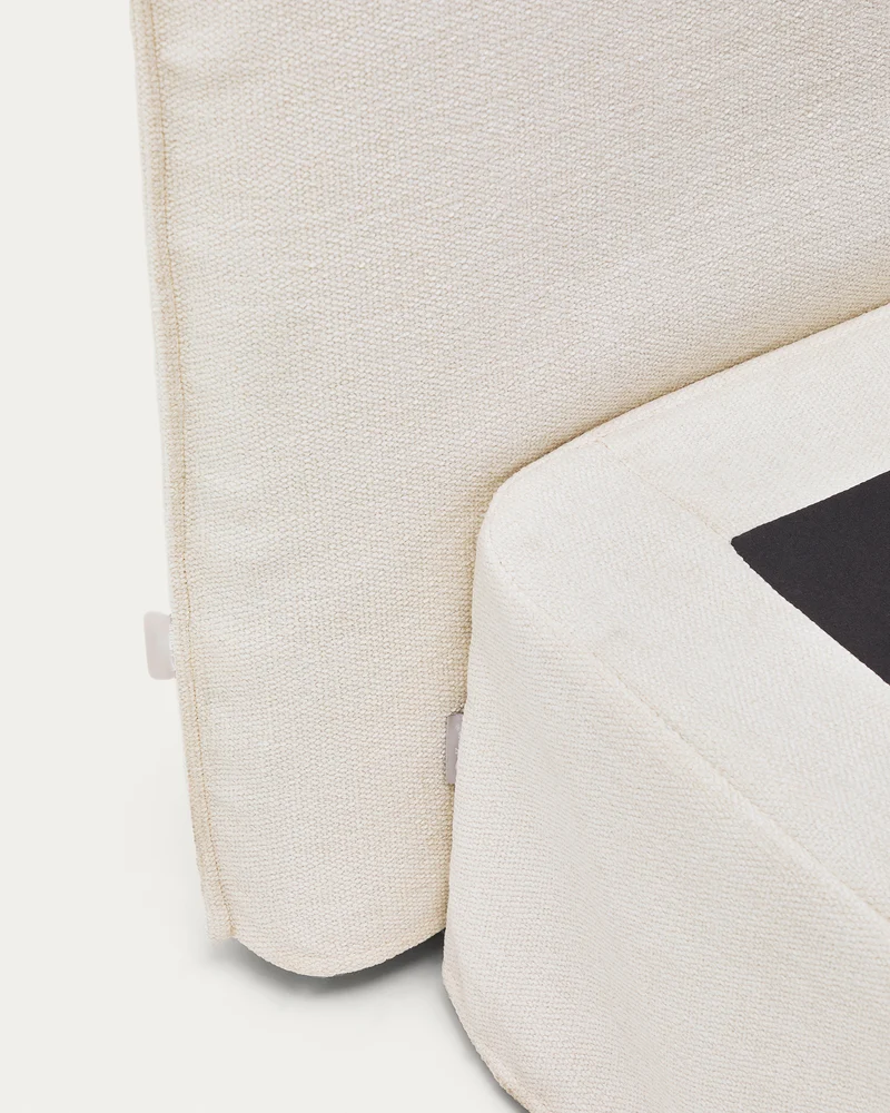 Jaira Bed with removable cover - White Chenille