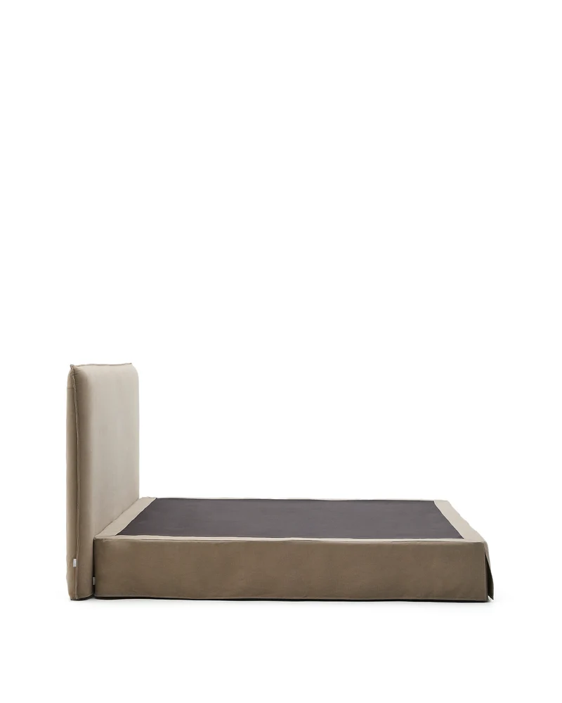 Jaira Bed with removable cover - Taupe Linen blend