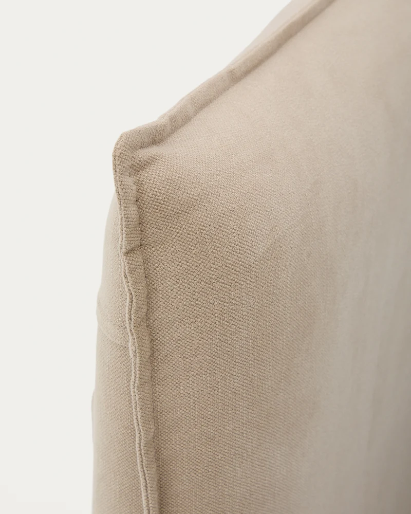 Jaira Bed with removable cover - Taupe Linen blend