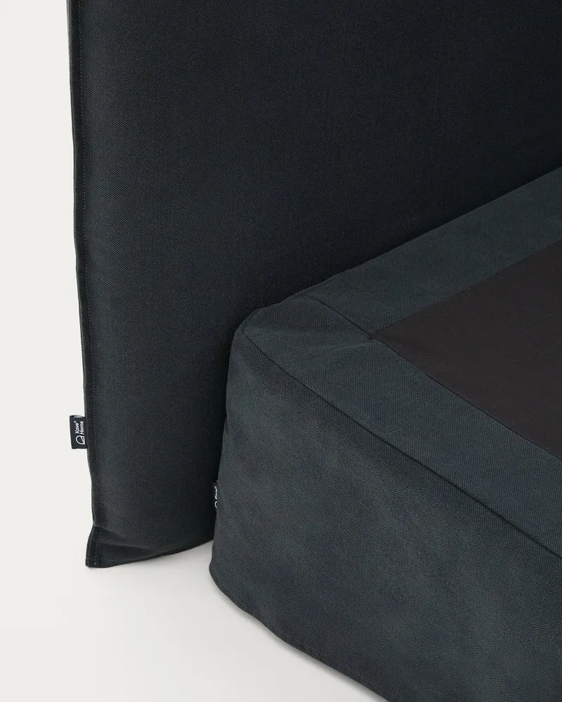Jaira Bed with removable cover - Anthracite Grey Linen blend