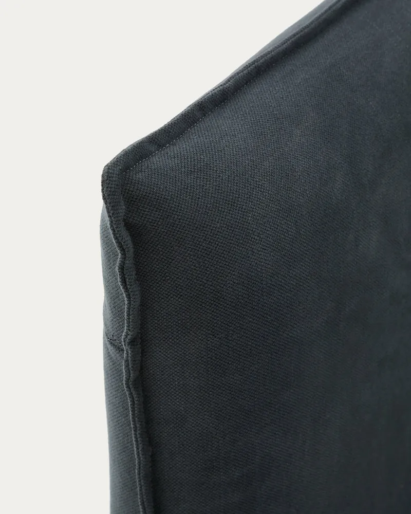 Jaira Bed with removable cover - Anthracite Grey Linen blend
