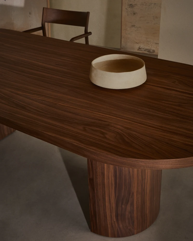 Nealy table walnut finish 240 x 100 cm