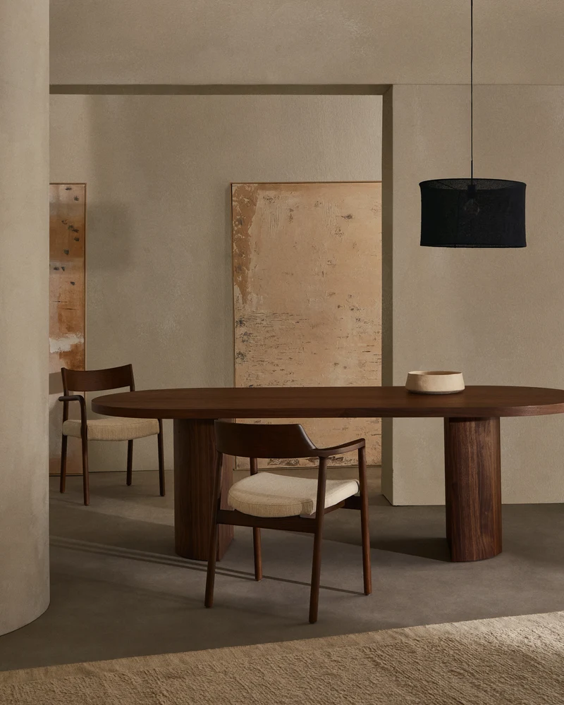 Nealy table walnut finish 200 x 100 cm