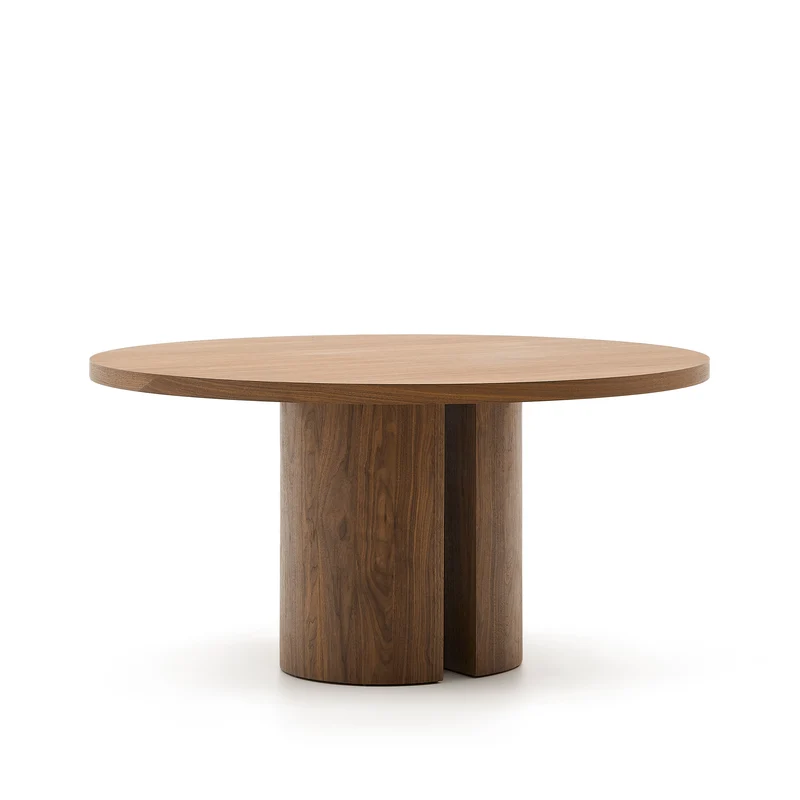 Nealy round table walnut finish Ø 150 cm