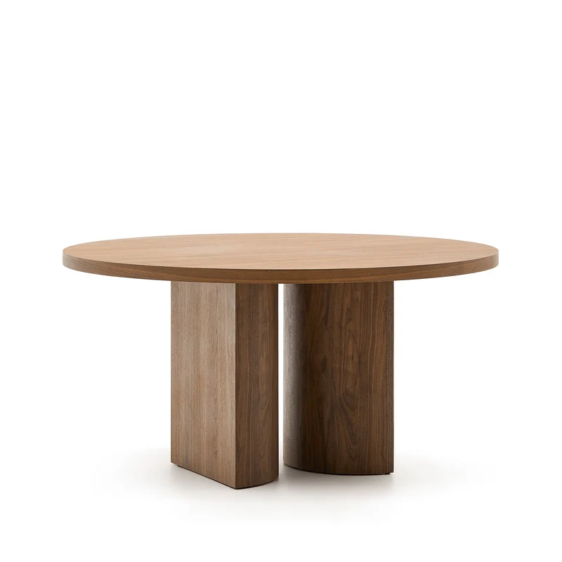 Nealy round table walnut finish Ø 150 cm