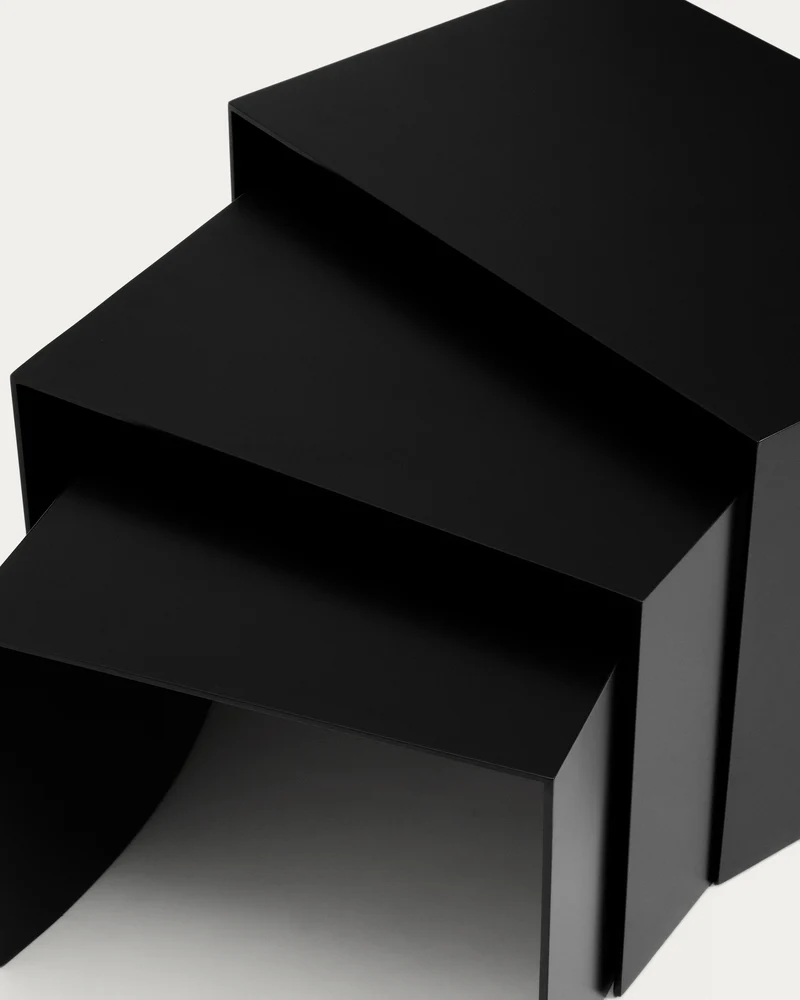 Litto set of 3 black nesting tables