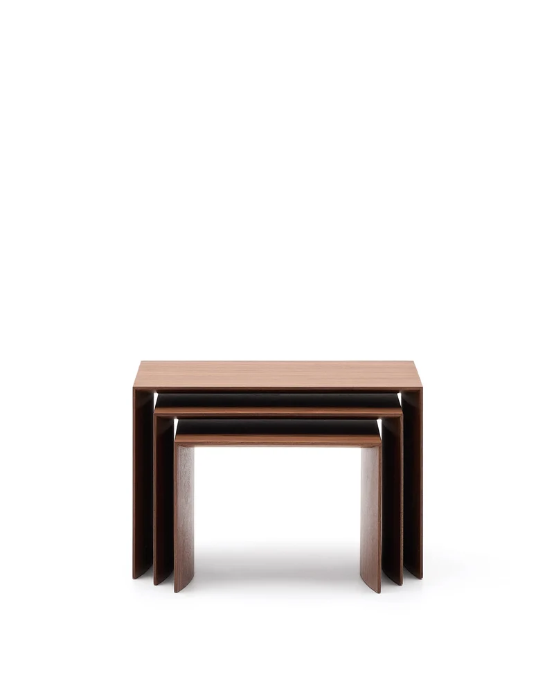 Litto set of 3 walnut nesting tables
