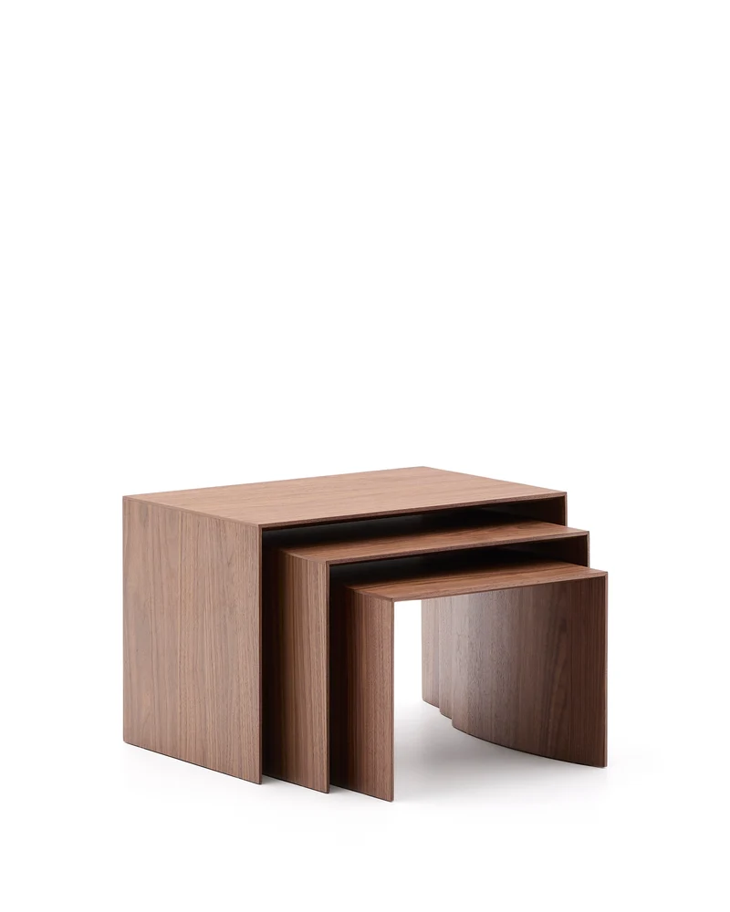 Litto set of 3 walnut nesting tables