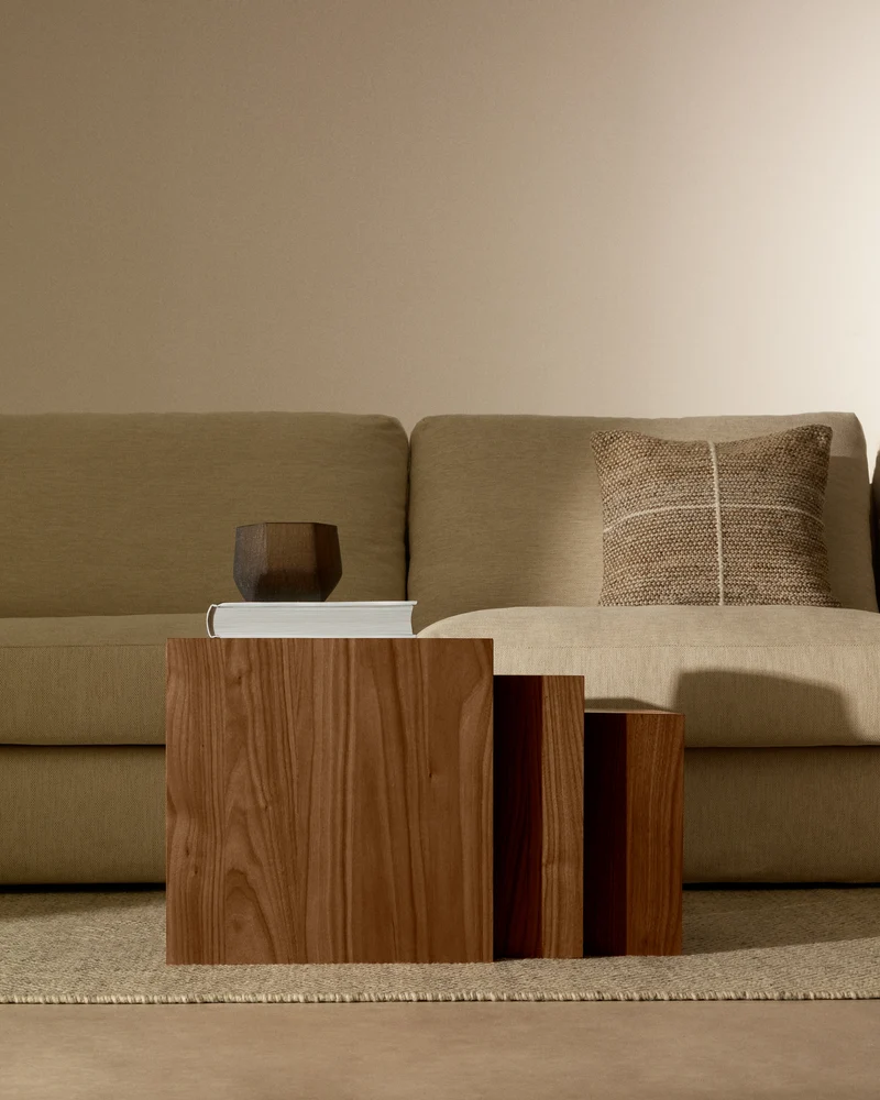Litto set of 3 walnut nesting tables