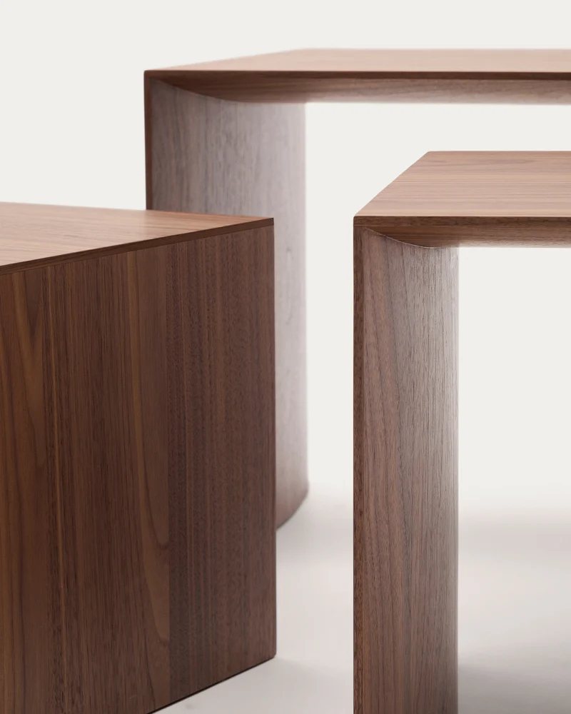 Litto set of 3 walnut nesting tables