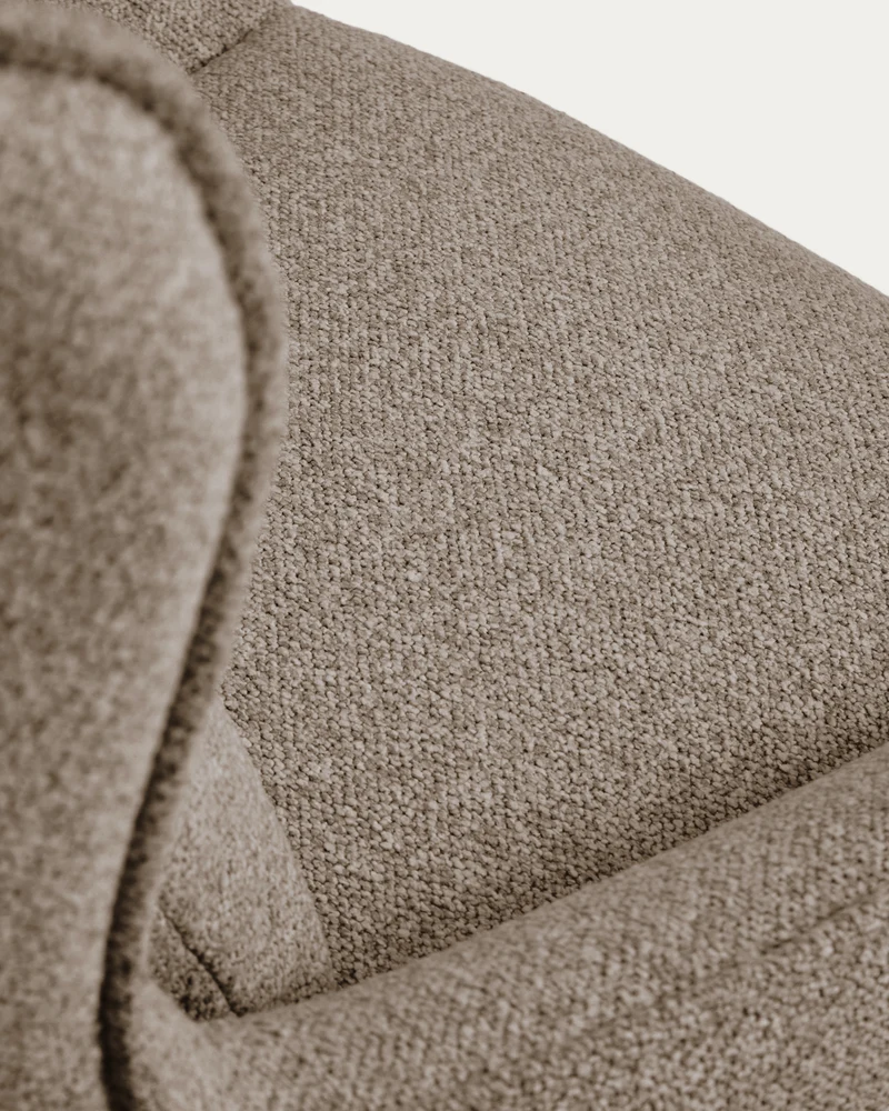 Sorile Swivel Armchair - Brown Chenille & Black Base