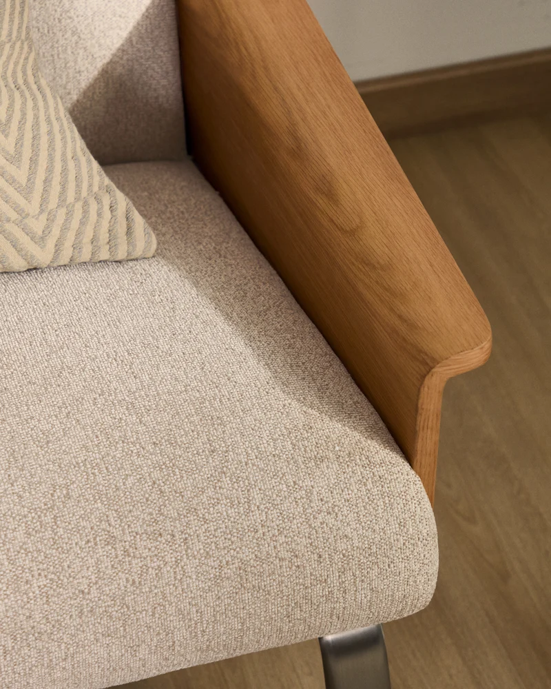 Amsen 3-Seater Sofa - Beige Chenille